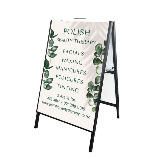 How a Home-Based Beauty Therapy Business Used an A-Frame Sandwich Board to Attract More Local