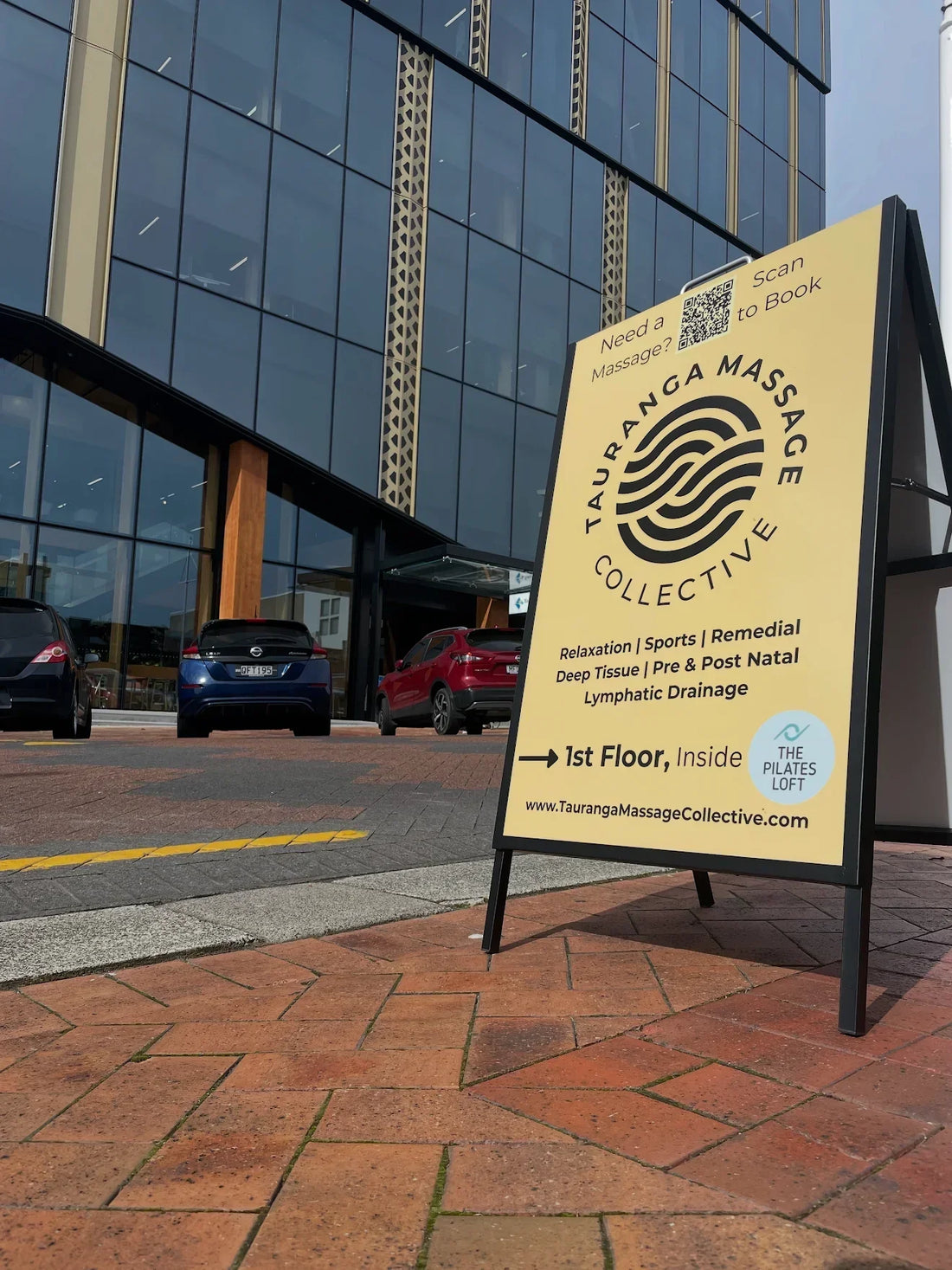A-Frame Sandwich Board Signs NZ – Tauranga Massage Collective Case Study