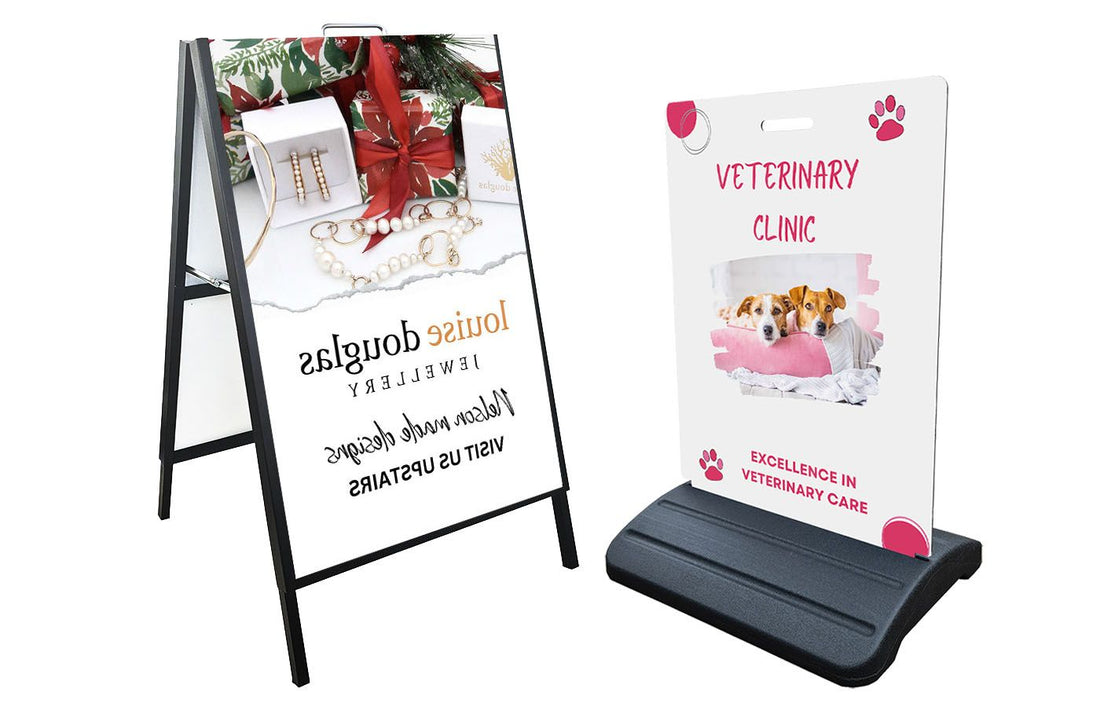 Footpath Signs vs A-Frame Sandwich Boards: Choosing the Right Sign for Your Business