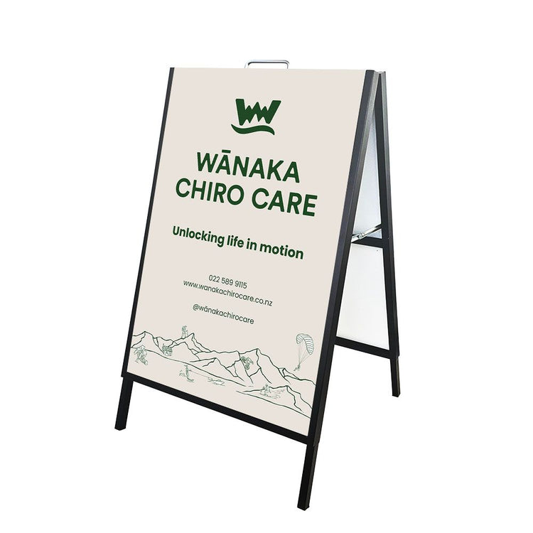 How a Chiropractor in Wanaka is Using an A-Frame Footpath Sign to Boos ...