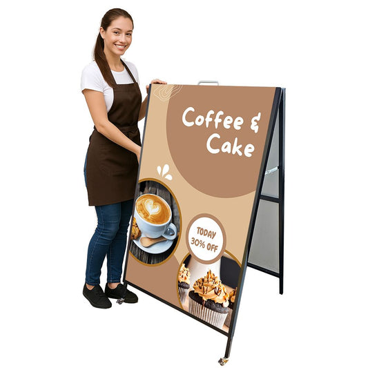 The Benefits of Large Portable A-Frame Signs (800×1200) for Business Visibility