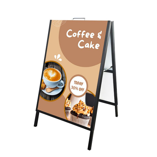 Heavy Duty A-frame Sandwich Board Sign with Custom Printed ACM Panels