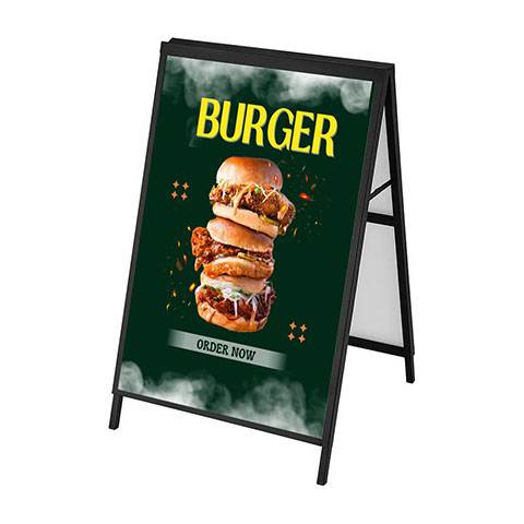 A-frame Sandwich Board Burger Shop for Breakfast 3