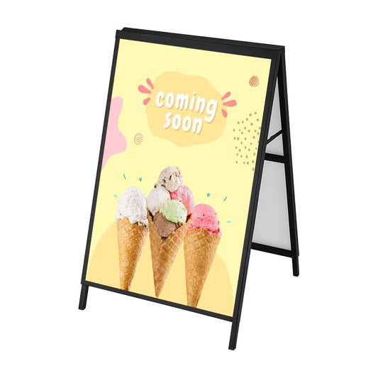 a-frame sign for ice-cream shop 13