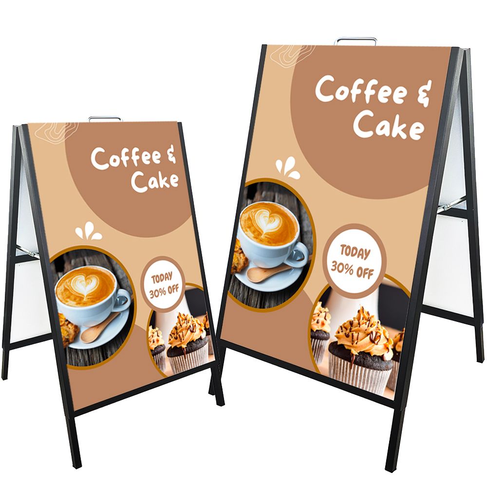 Large A-frame Sandwich Board Sign with ACM Board – A-frame Footpath Sign