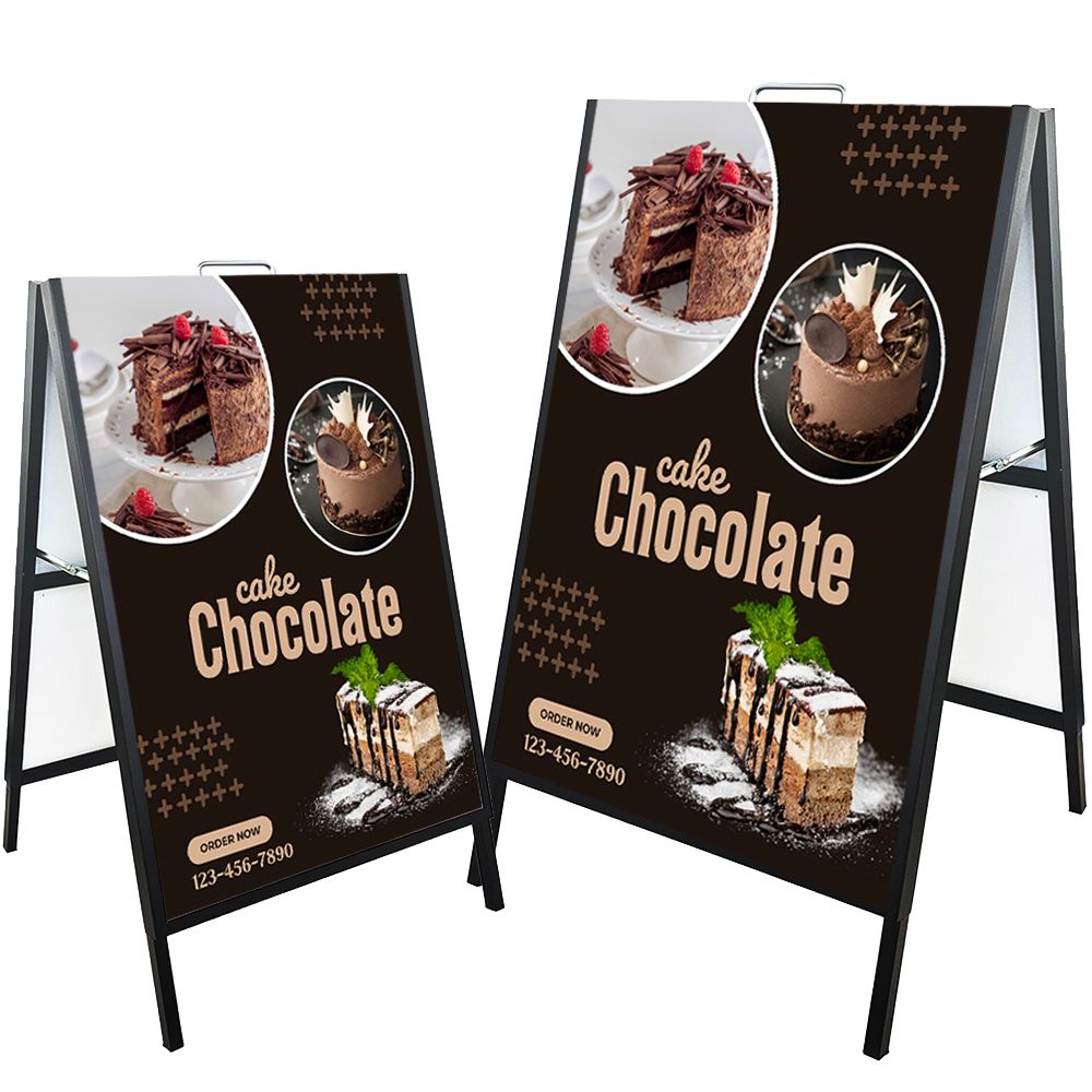 Large A-frame Sandwich Board Sign with Custom Printed Corflute Board